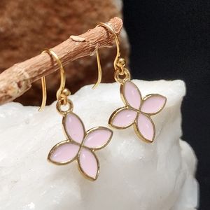 Earrings Star Flower Hypoallergenic Jewelry 14kt Gold-plated